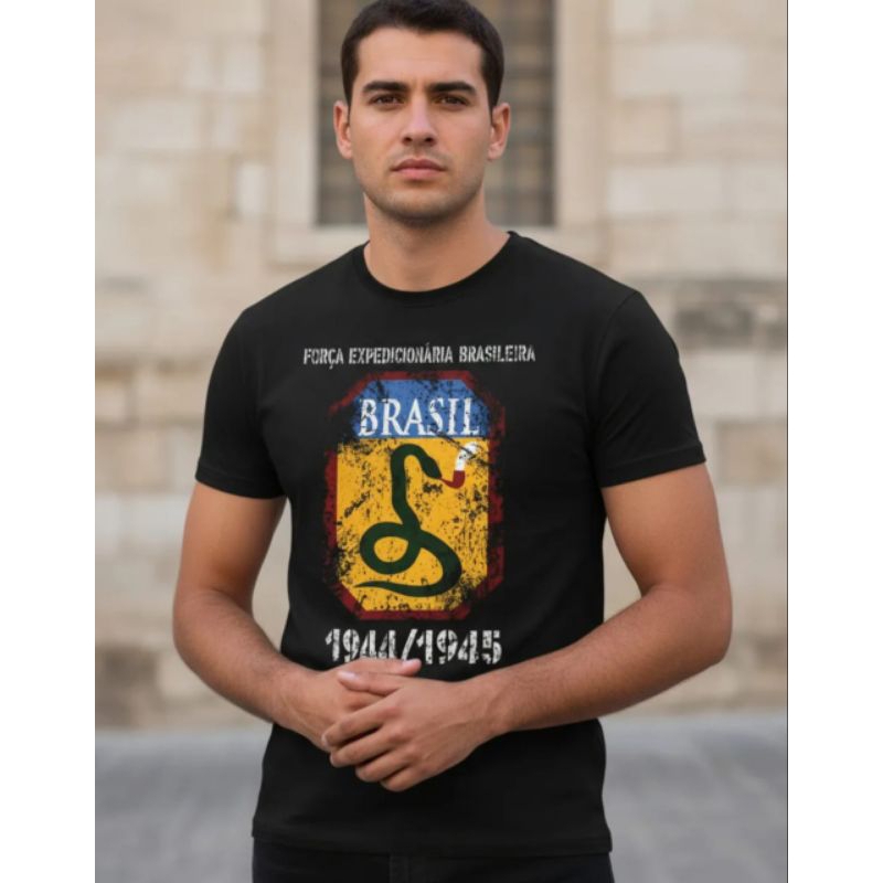 Camisa Masculina Camiseta Dry Fit Militar FEB Cobra Fumou em Oferta na Shopee