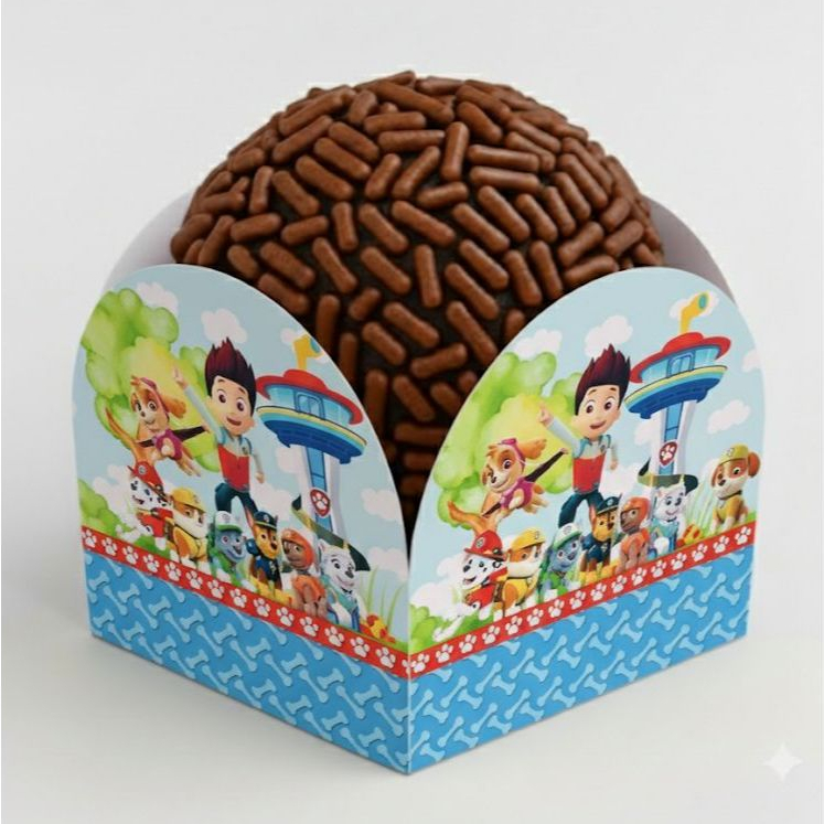 100 Forminhas patrulha canina, fomrinha de Brigadeiro 4 Pétalas Festa Aniversários Fominhas para Doces Confeitaria