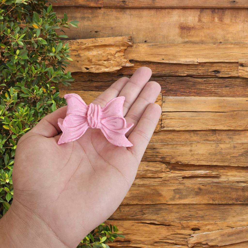 Kit 11 Puxador De Gaveta Laço Resina Rosa bebe Decoração Penteadeira Móveis