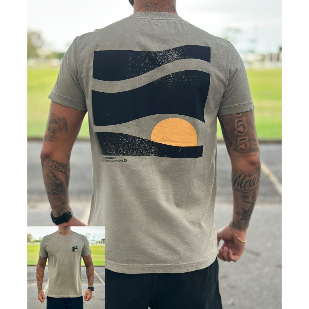 Camiseta Masculina Lisa Gola Careca Casual Fashion