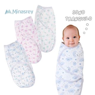 Cueiro Charutinho Swaddle Ajustável com Velcro Minasrey | Recém Nascido 70x62cm | Bebê Enrolado em Oferta na Shopee