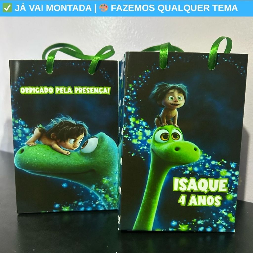 Sacolinha Surpresa Personalizada O Bom Dinossauro Festa Infantil | Lembrancinha Aniversário Temas
