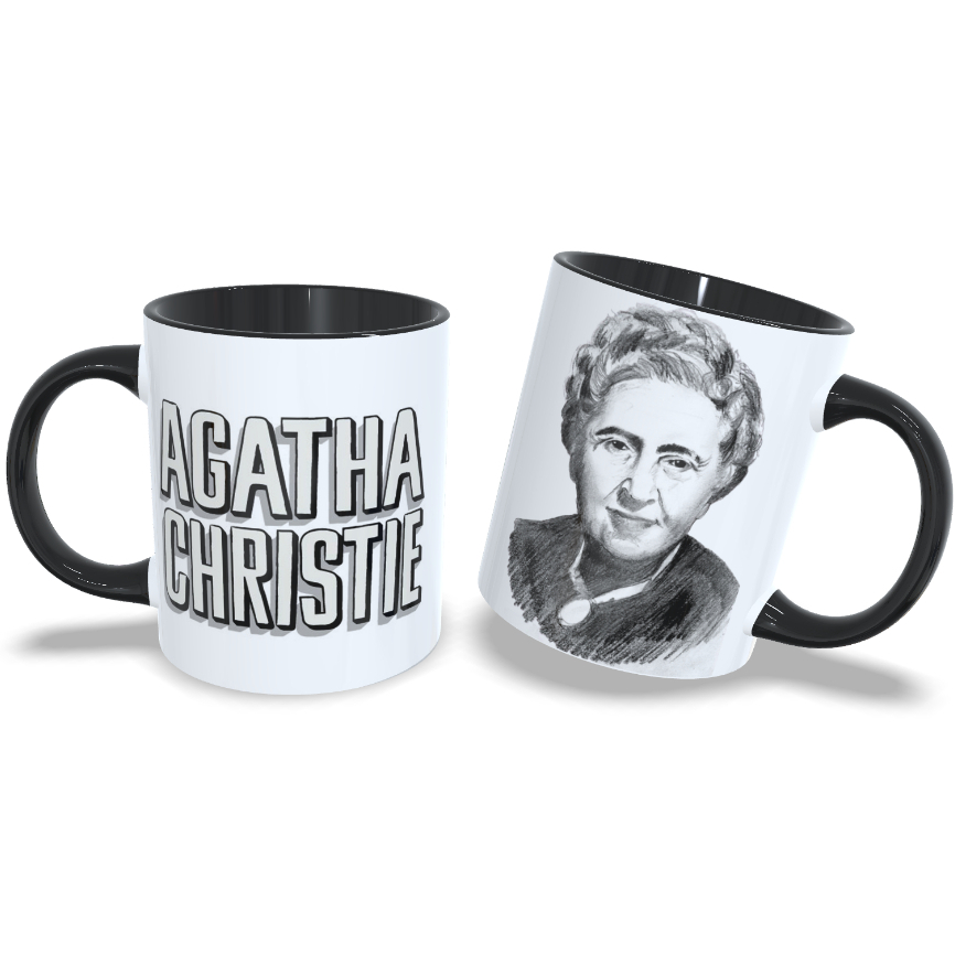 Caneca Cerâmica - Livros - Livro Literatura Literária Leitor Literatura Clássica Agatha Christie Thriller Suspense