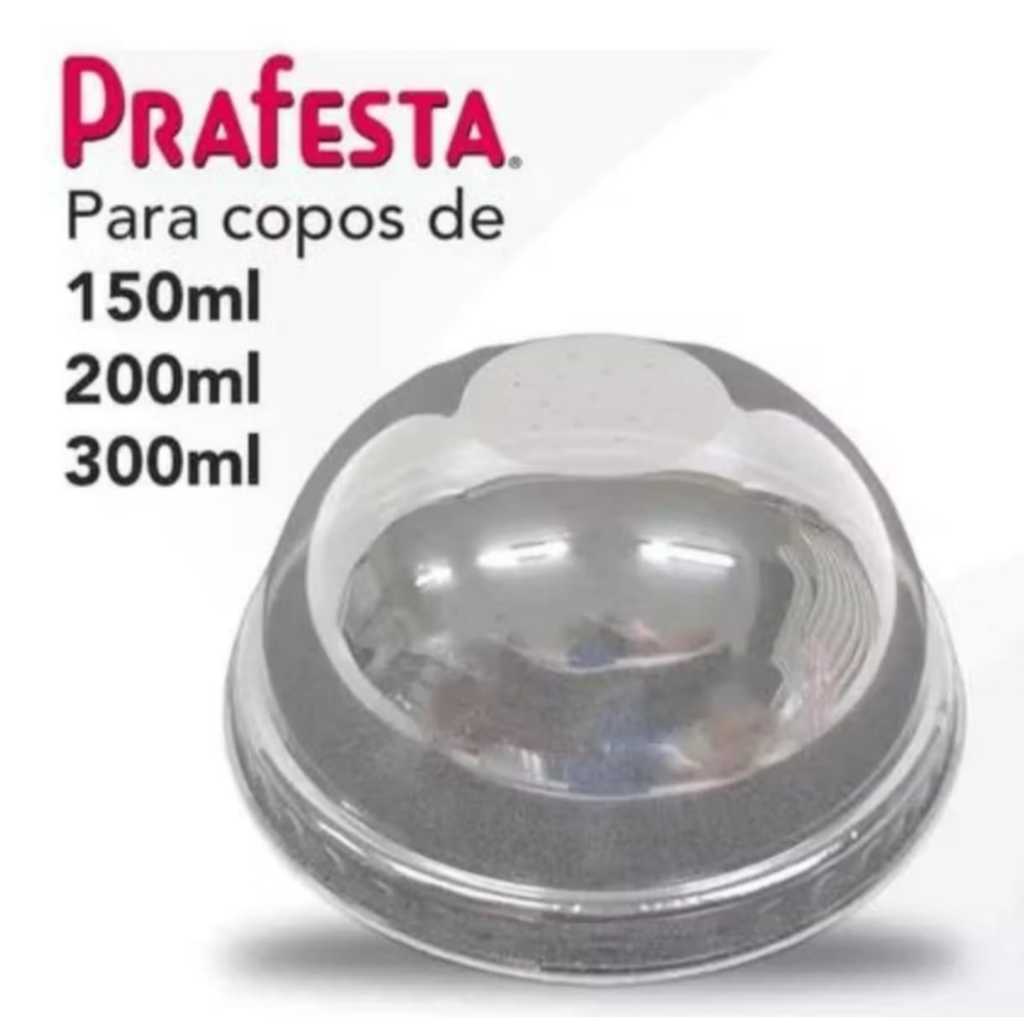 Tampa Bolha p/Copo Supremo (150/200/300 ml) - Prafesta c/ 50 unidades