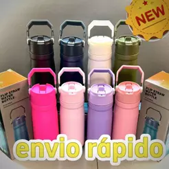Garrafa térmica 550ML/650ML de aço inoxidável de alta qualidade com alça canudo