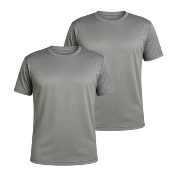 KIT 2 CAMISETAS MASCULINO DRY FIT POLIESTER ACADEMIA PROTECTOR SOLAR