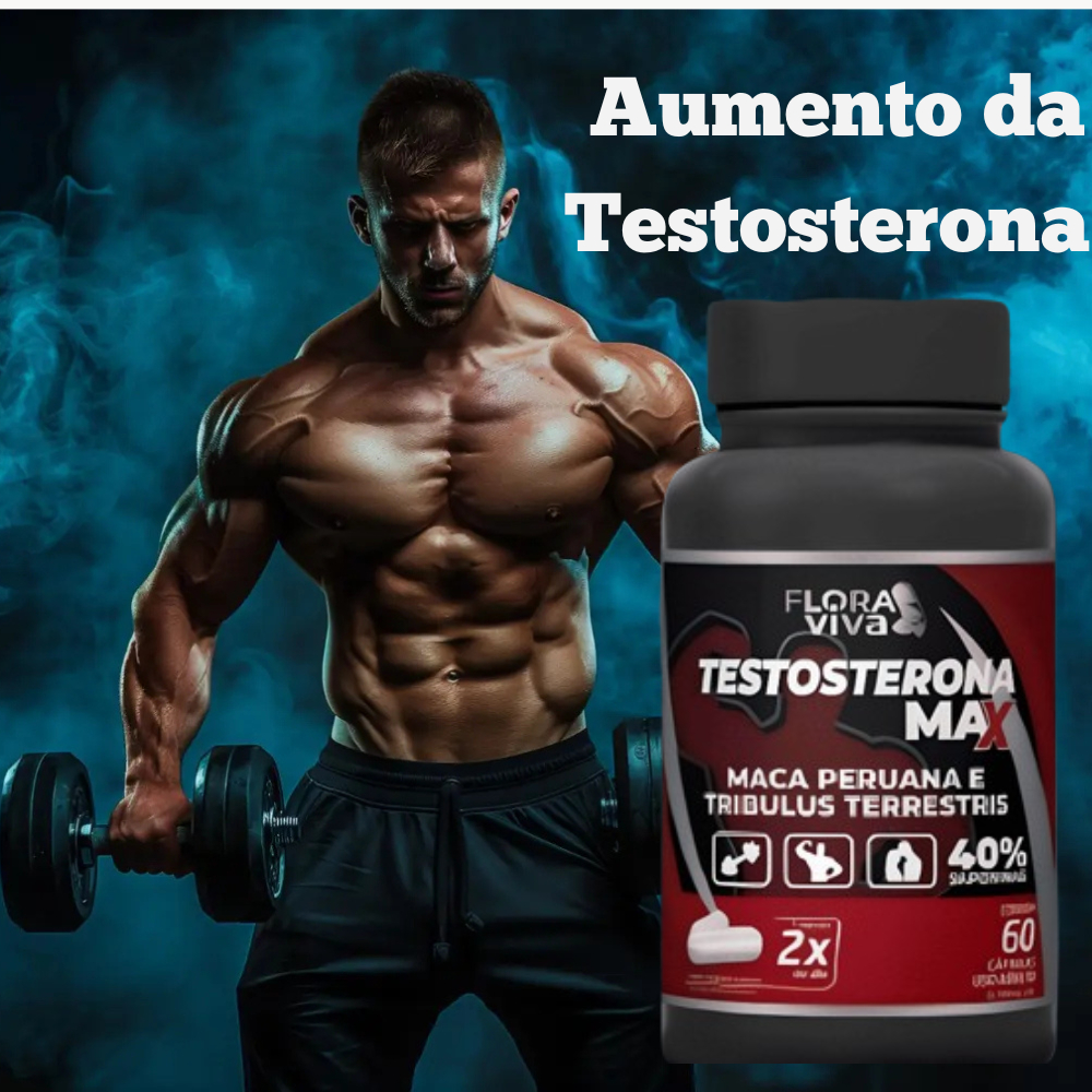Testos Max Mais Massa muscular, Força e Resistência, Flora Viva em Oferta na Shopee