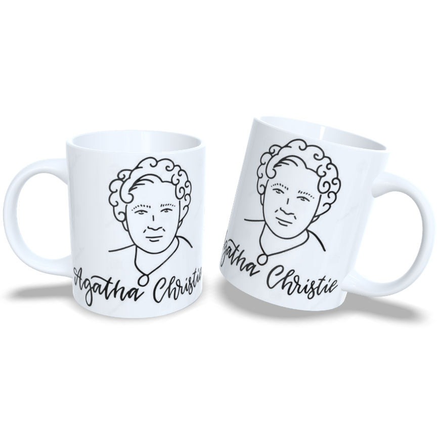 Caneca Cerâmica - Livros - Livro Literária Literatura Clássica Thriller Suspense Leitor Agatha Christie