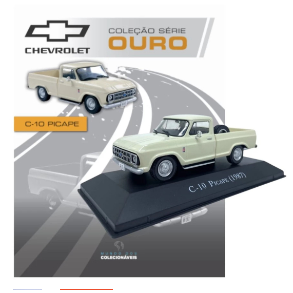 Coleção Chevrolet Série Ouro: C-10 picape 1987 - Edição 21 Escala 1:43