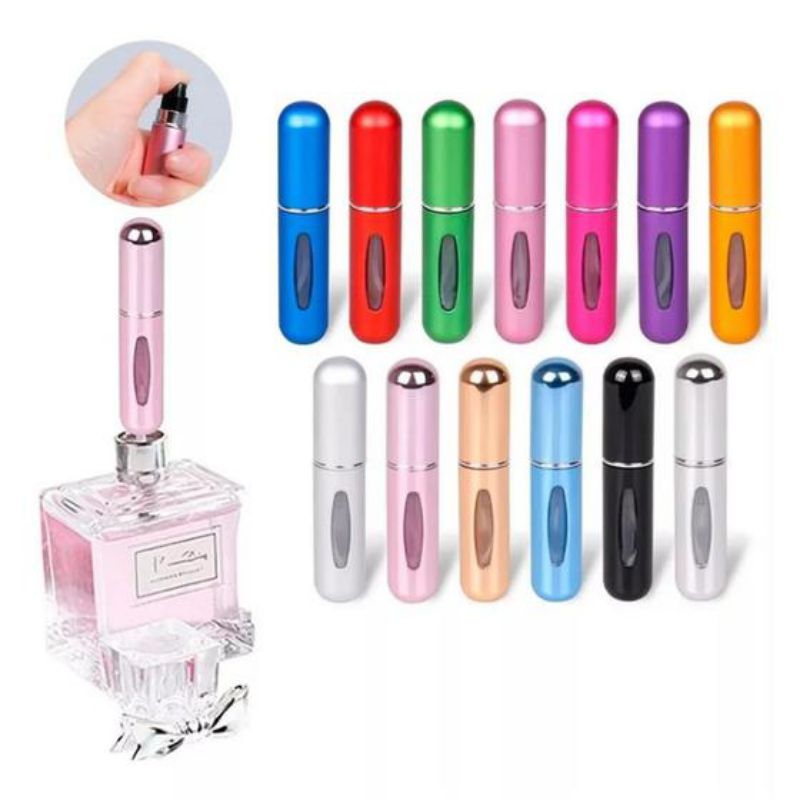 kit Mini Porta Perfume Spray de bolsa 5ml portátil recarregável