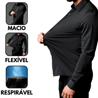 Camisa Social Tecnológica Slim Fit Anti-Transpirante Ante Odor E Não Amassa - Não é Poliéster em Oferta na Shopee