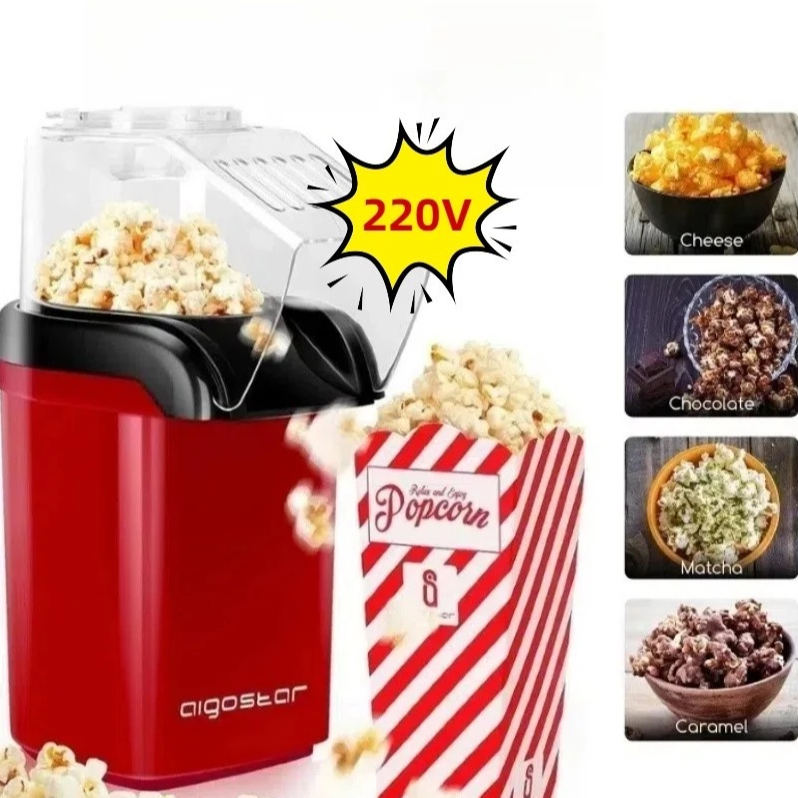 220V Pipoqueira Elétrica Ar Quente Máquina Fazer Pipoca Sem Óleo