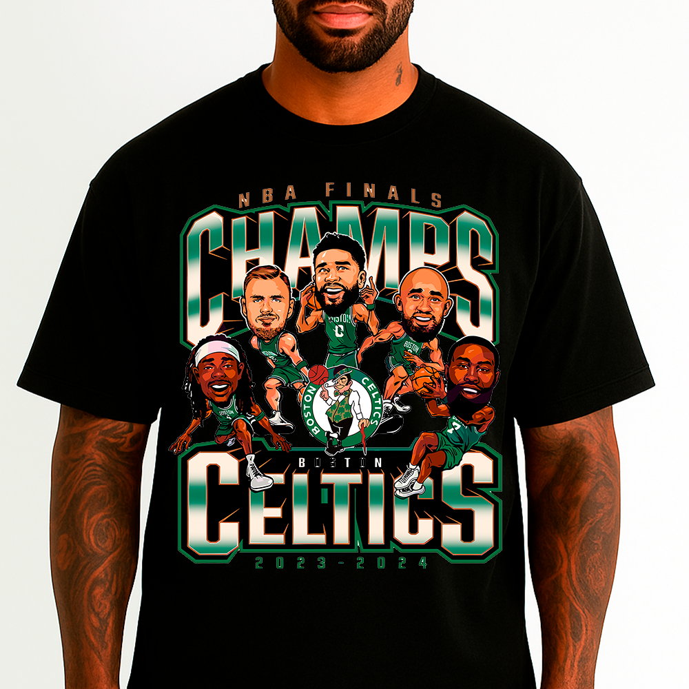 Camisa Camiseta Basica jogador boston celtics basquete nba finals champs streetwear estilosa em algodao Unissex