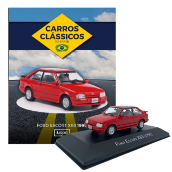 Carros Clássicos do Brasil: Ford Escort XR3 (1990) - Edição 23 Miniatura em escala 1:43