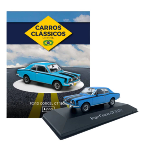 Coleção Carros Clássicos do Brasil: Ford Corcel GT (1973) - Edição 26 Miniatura em escala 1:43