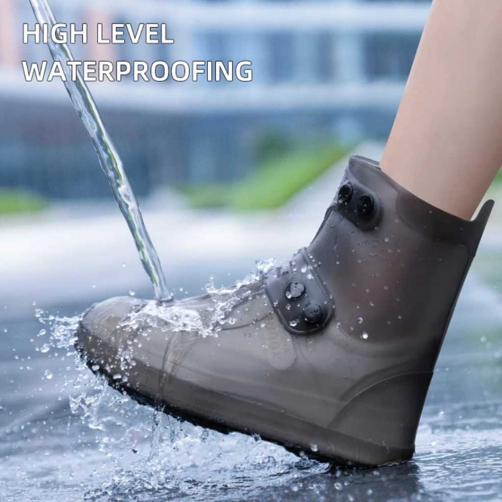 1 par de botas/galochas de chuva [ de silicone; impermeável; antiderrapante ] - C&S BAZAR -