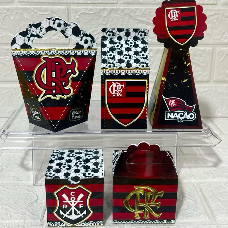 Futebol 2 - Kit Festa Personalizada - Caixinhas Personalizadas (PAPEL FOTOGRÁFICO 180G) - lembrancinha aniversário