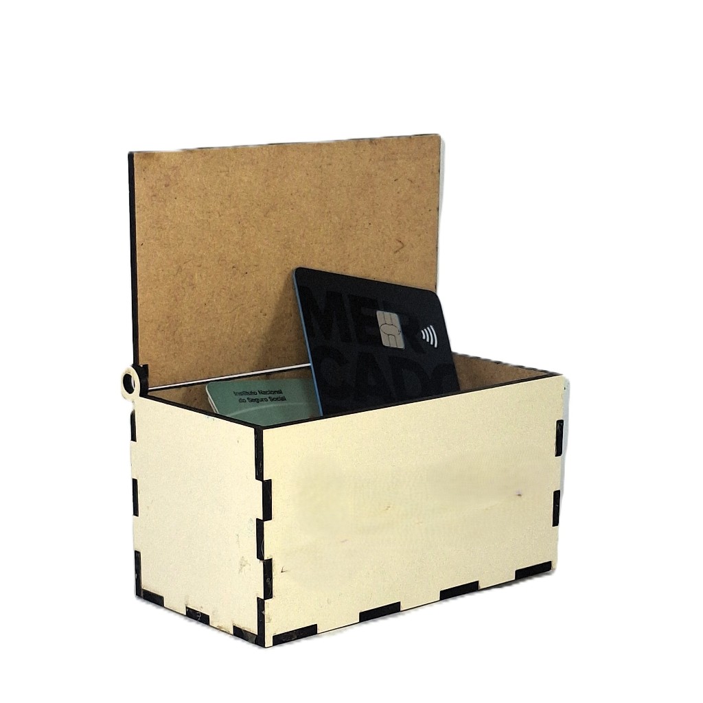 Kit 2 Caixa Organizadora Mdf com Tampa Porta para Cartões Pendrive Chaves Acessórios brincos pulseiras relógios