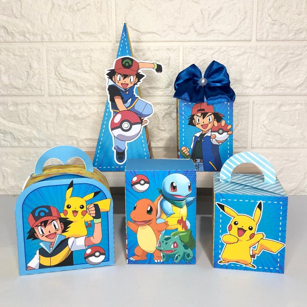 Lembrancinha Personalizada Caixinhas Pokémon, Aniversário Pokémon, Personalizados