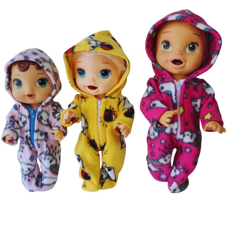 Roupa  Boneca Baby  Alive  Macacão Longo C/Touca Pronta Entrega.( VEJA DESCRIÇÃO)
