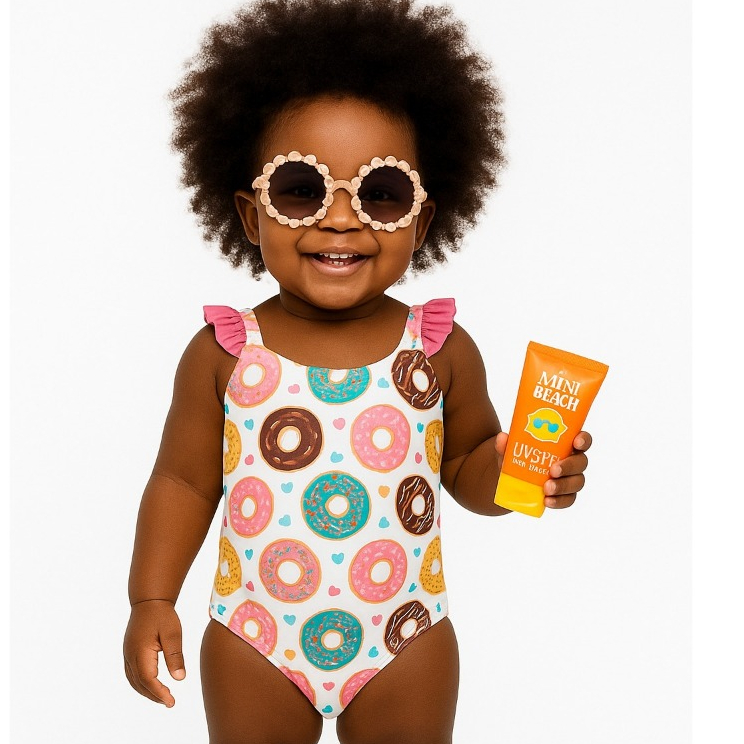 Biquínis Maiô Body Bebe  Estampado Moda praia Infantil PROTECAO UV, Natação Linha PREMIUM