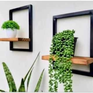 Prateleira Nicho Em quadro Ferro Estilo Industrial Para Decoração 1Un em Oferta na Shopee