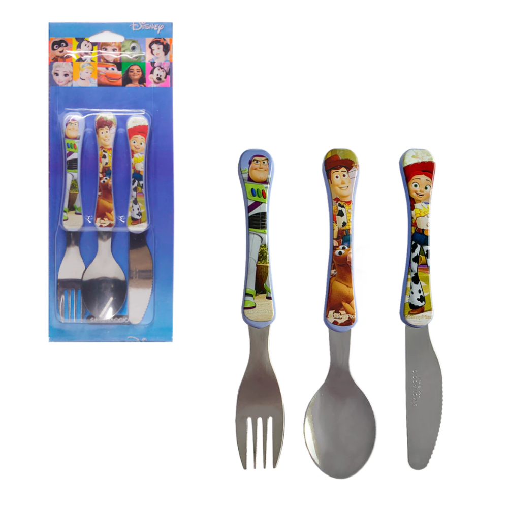 Jogo De Talheres Inox 3 Pcs Infantil Toy Story - Disney em Oferta na Shopee