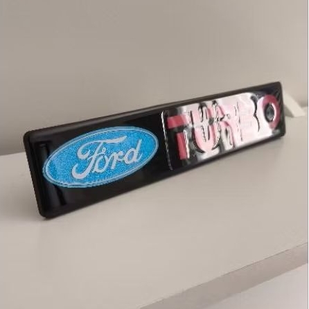 Emblema Ford F1000 TURBO Resinado – 5x25 cm