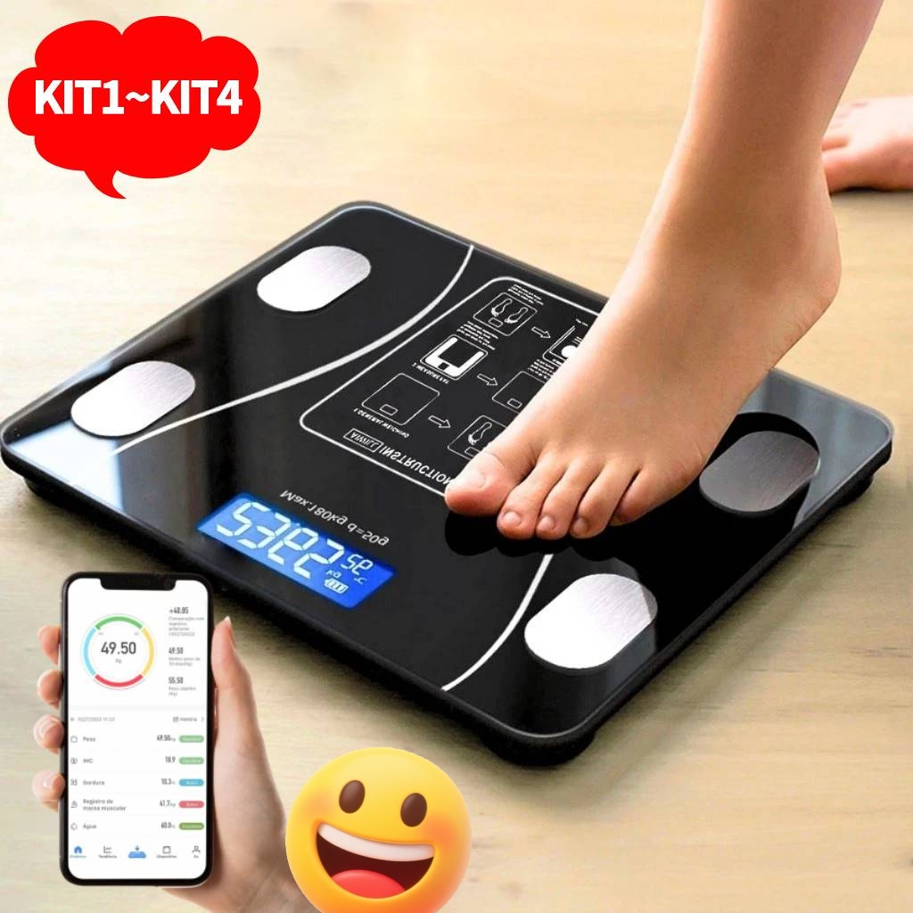 Profissional Balança Bioimpedância Digital  lmc Aplicativo Bluetooth, USB, Fitness Treino 180kg