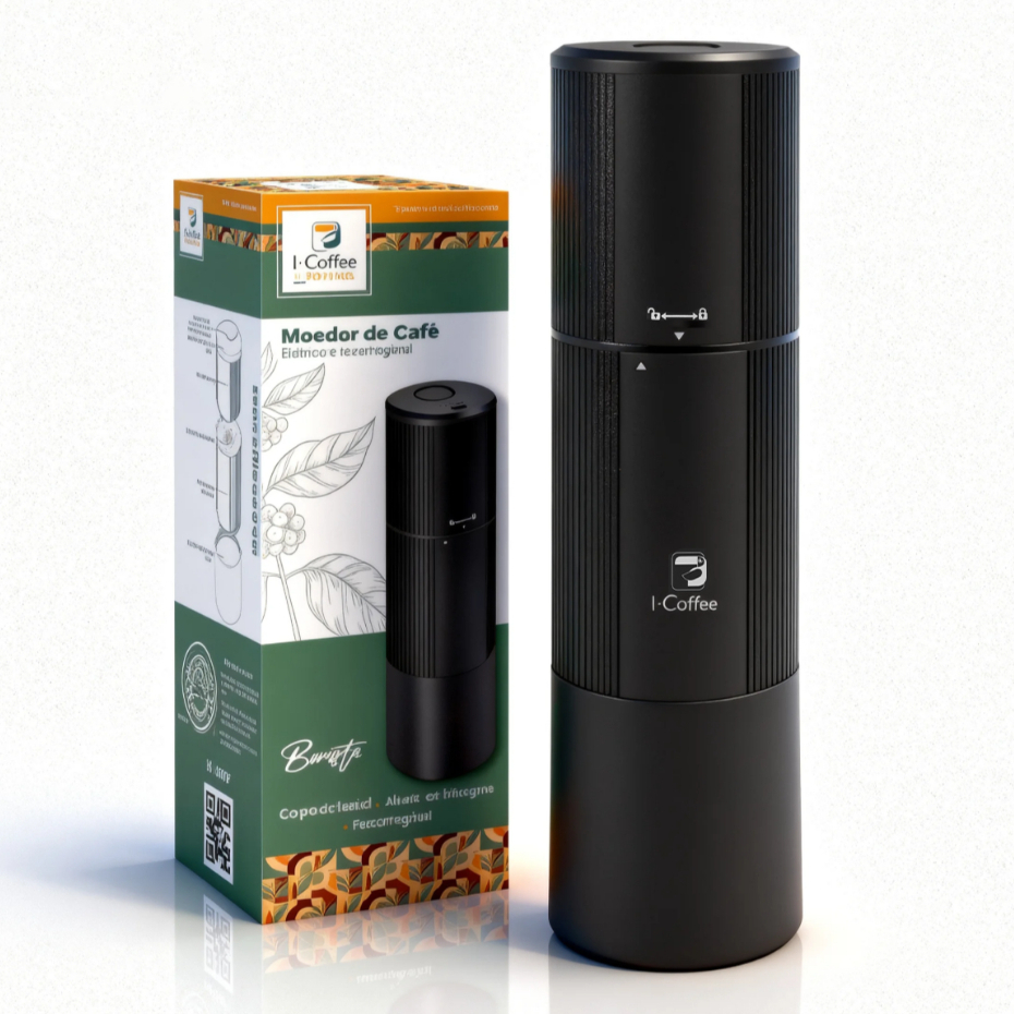 iCoffee Moedor de Café 25g Elétrico Portátil em Aço Inoxidável 30 Ajustes Núcleo USB Tipo-C