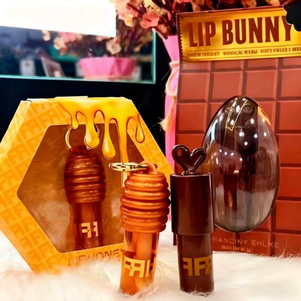 Conjunto de brilho labial LipBunny + LipHoney+ChocoChilli  (Deixe os lábios hidratados e b...
