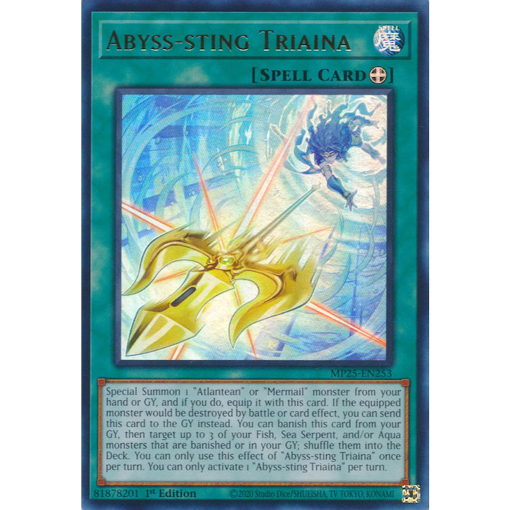 Abyss-sting Triaina MP25-EN253 Ultra Rare 1st Edition