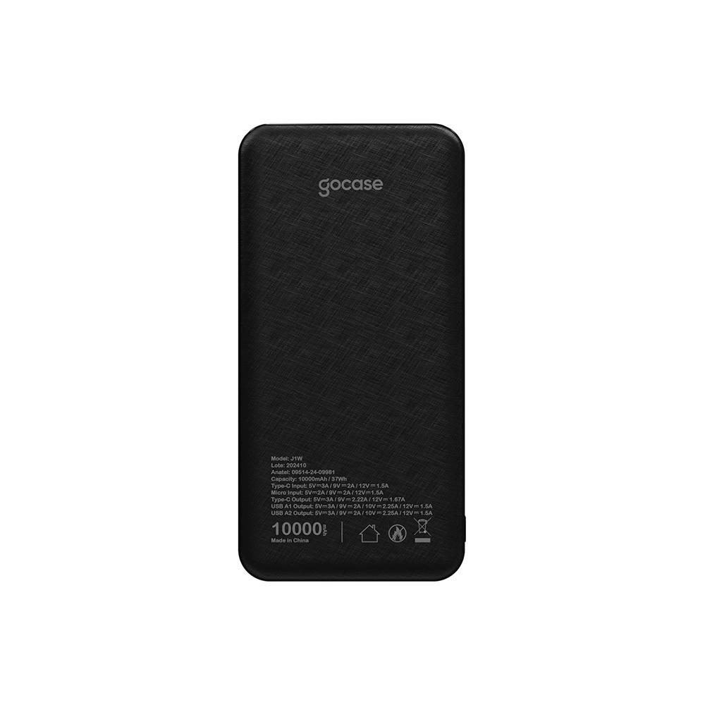 Gocase Carregador Portátil Turbo Power Bank Fast Charge 10000mah em Oferta na Shopee