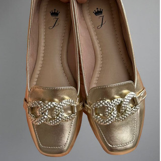 Mocassim Feminina Confortavel Sapatilha Bico Quadrado Moda Sapato Mulher
