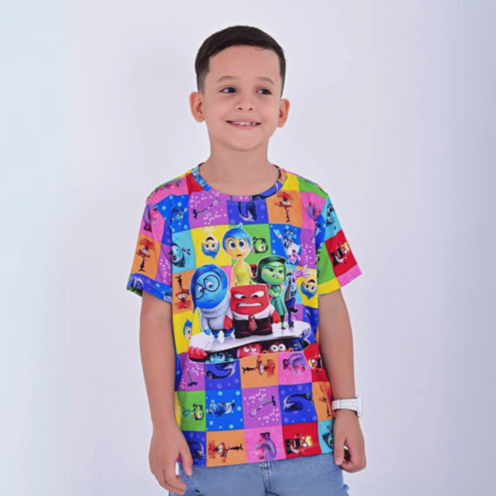 Blusa Unissex Infantil Estampada Premium - Divertida Mente