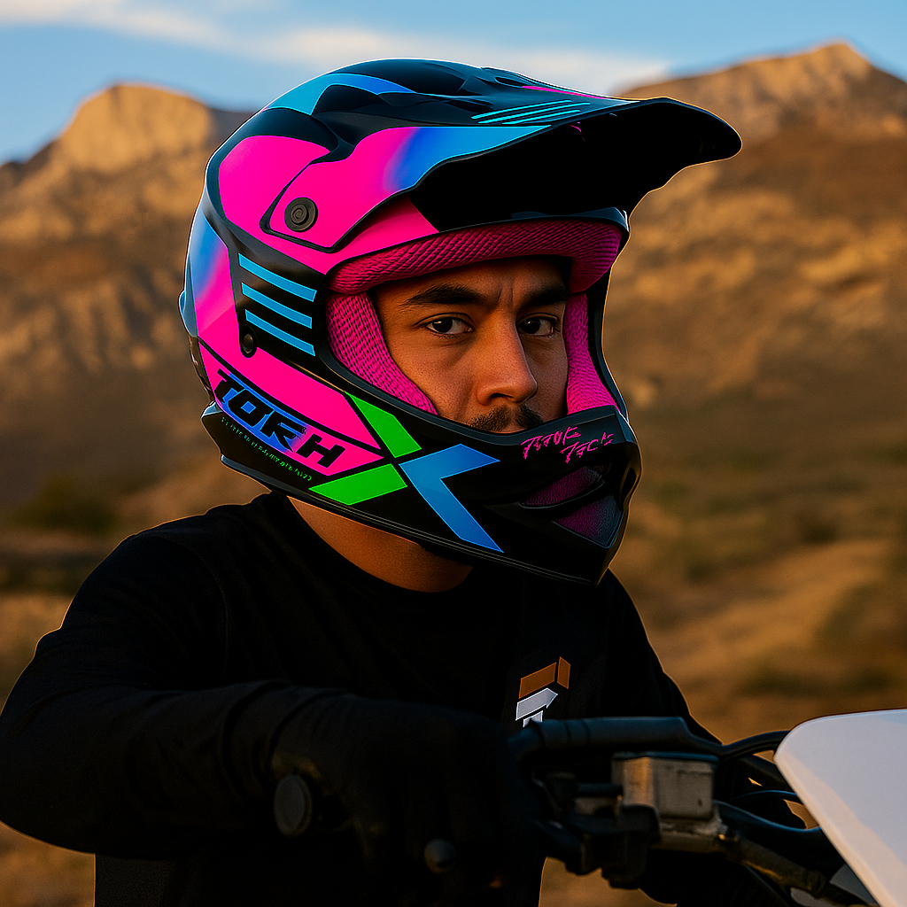 Capacete Cross Infantil Pro Tork Kids Tamanho 54 Trilha Off Road Cores Cartoon Next Proteção Seguro