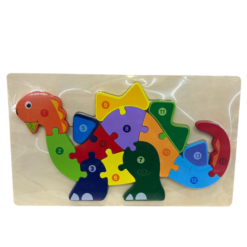Brinquedo Infantil Quebra Cabeça de Animais em Madeira - Colorido Jogo Educativo Didático - Crianças