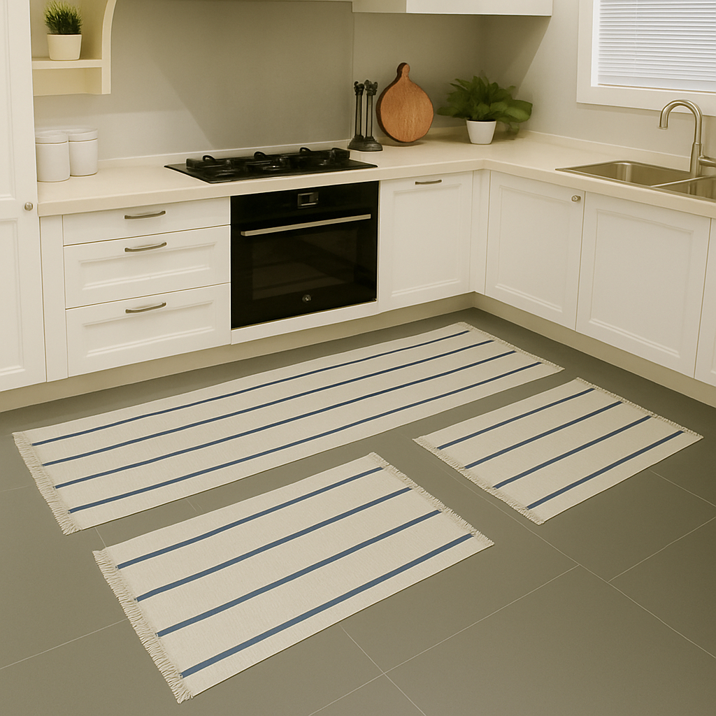 Kit 3 Tapete Listras Passadeira Lançamento Básico Listras Casa Elegante Decoração