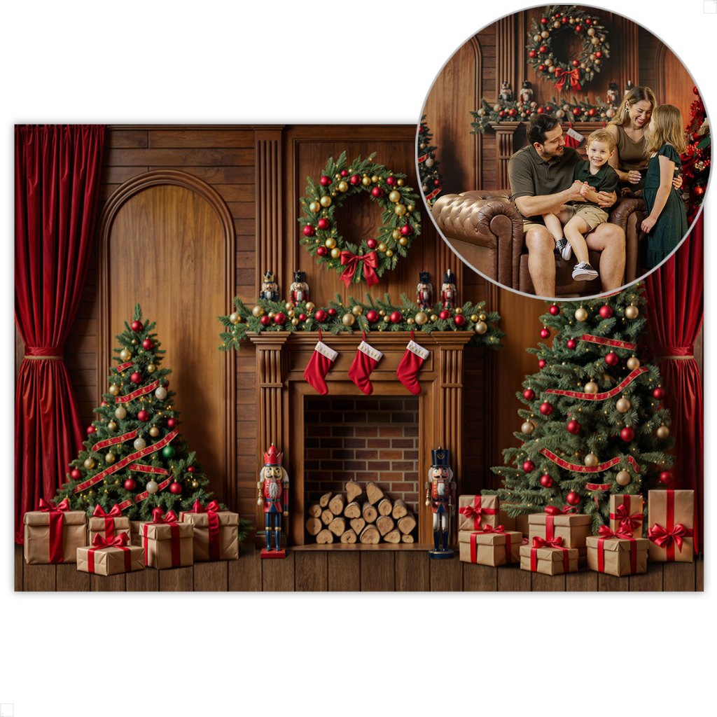 Fundo Painel de Natal Decoração 2025 Cenário Árvore Decorada Tecido Sublimado - FNT-823 em Oferta na Shopee