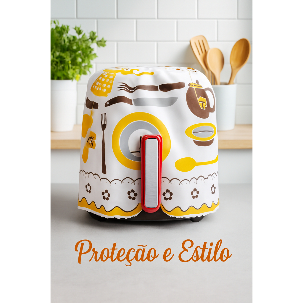 CAPA PARA AIR FRYER 2,8L ATÉ 5,5L ESTAMPADA  PROMOÇAO ATACADO R$ 17,99 - A PARTIR DE 3 UNIDADES