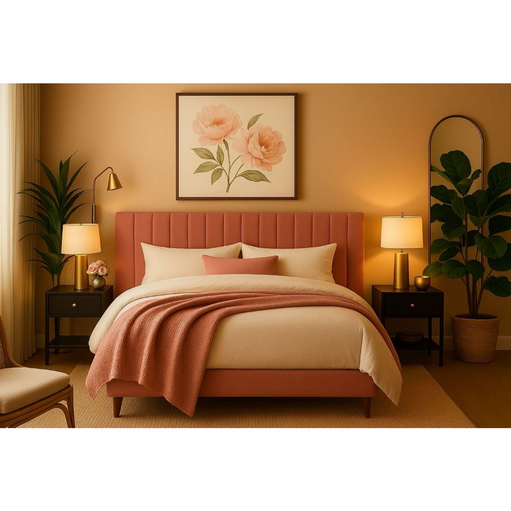 Cabeceira Estofada Adesiva 45x20cm Kit até 20 Placas Painel Cabeceira Cama Solteiro Casal Queen King