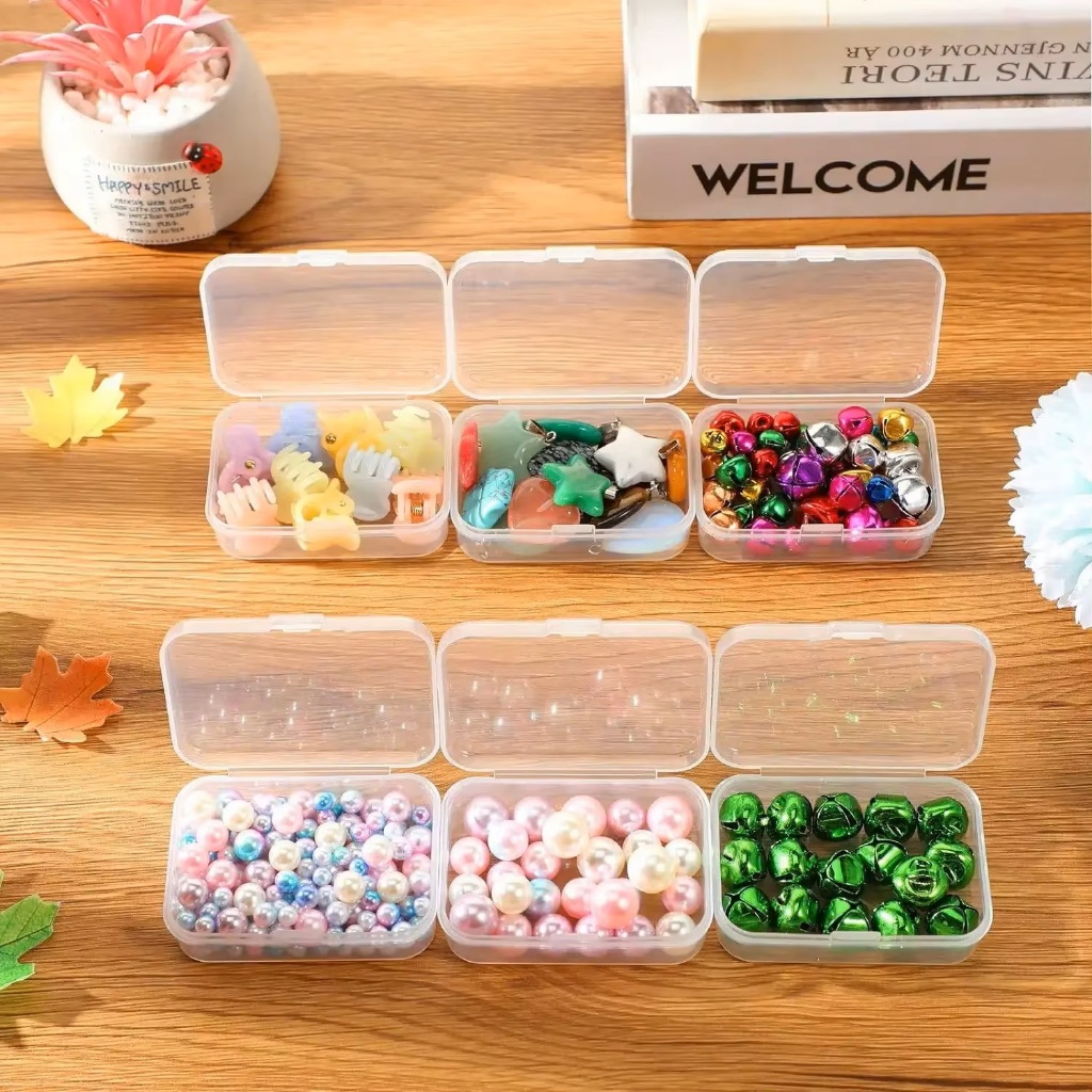 Caixa n°8 Organizadora com Tampa plastica Transparente porta Joias Pequena caixinhas