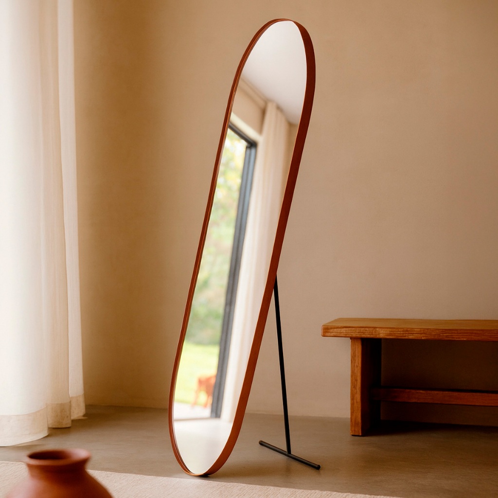 Espelho De Chão Pílula 36x146cm Para Banheiro Sala em Oferta na Shopee