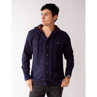 Camisa Social Masculina Manga Longa Flanela Marinho em Oferta na Shopee