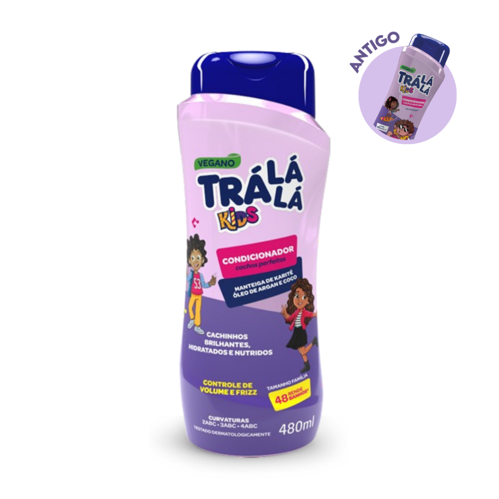 Condicionador Trá Lá Lá Kids - Cachos Definidos (480ml) em Oferta na Shopee