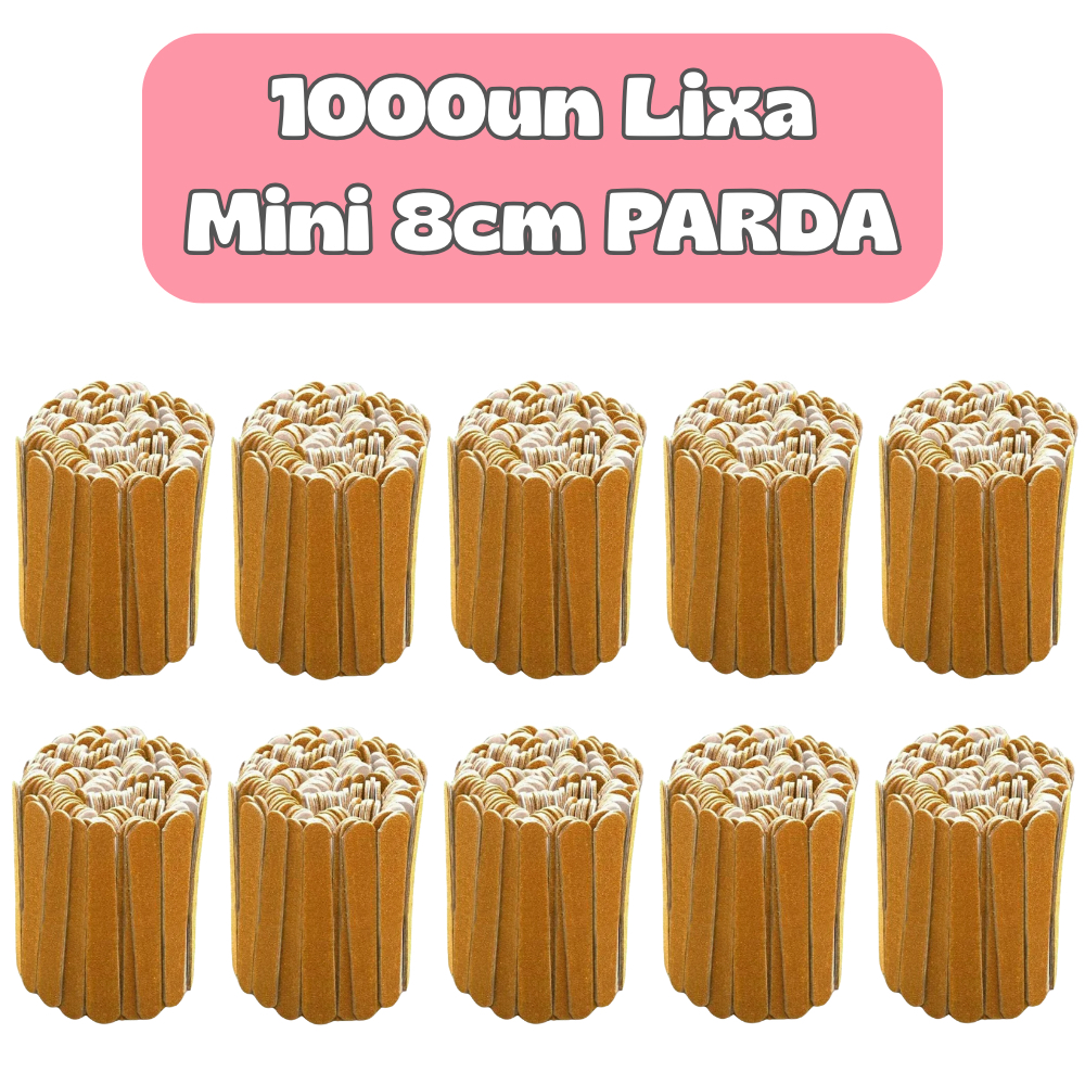 Kit Mini Lixa de Unha 8cm PARDA – Descartável, Uso Profissional, Ideal para Manicure e Pedicure em Oferta na Shopee
