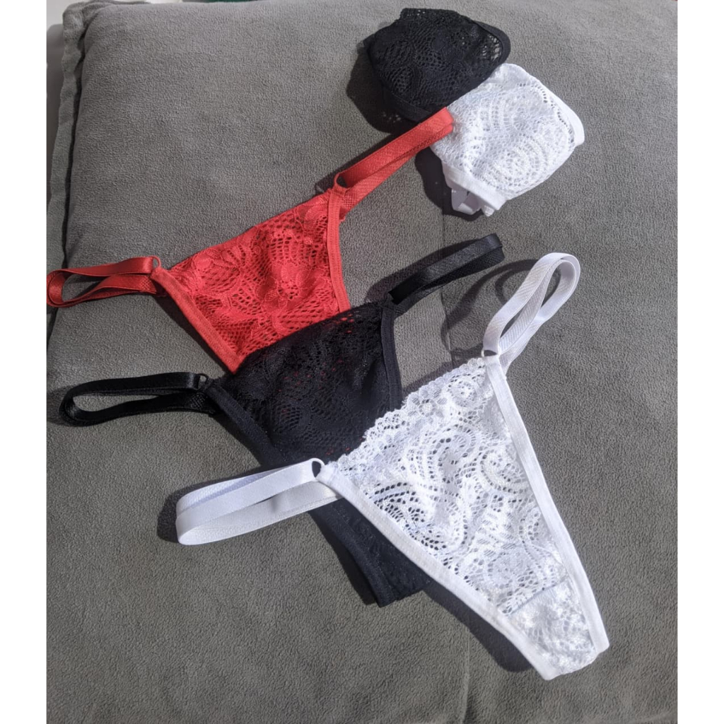 Kit Calcinhas fio regulagem dia a dia Verão Amor
