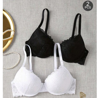 Kit 2 Sutiã Bojo Renda Básico Feminino Regulagem Ajustável Reforçado Confortável Lingerie Rendado em Oferta na Shopee