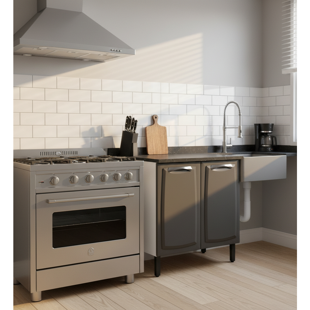 Balcão para cozinha New Premium 80cm 2 Portas Com Tampo Itatiaia em Oferta na Shopee