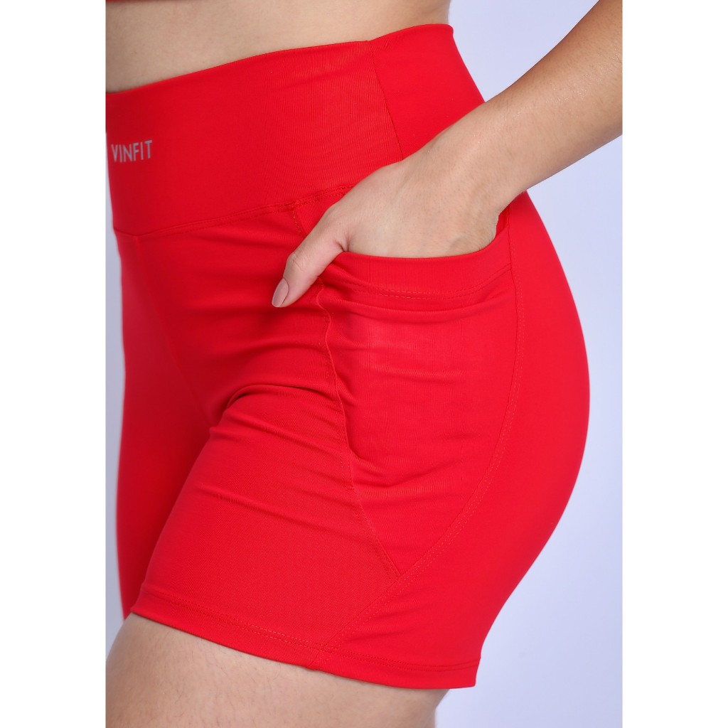 Short C/ Bolso Para Corrida, Caminhada Academia Feminino Compresão